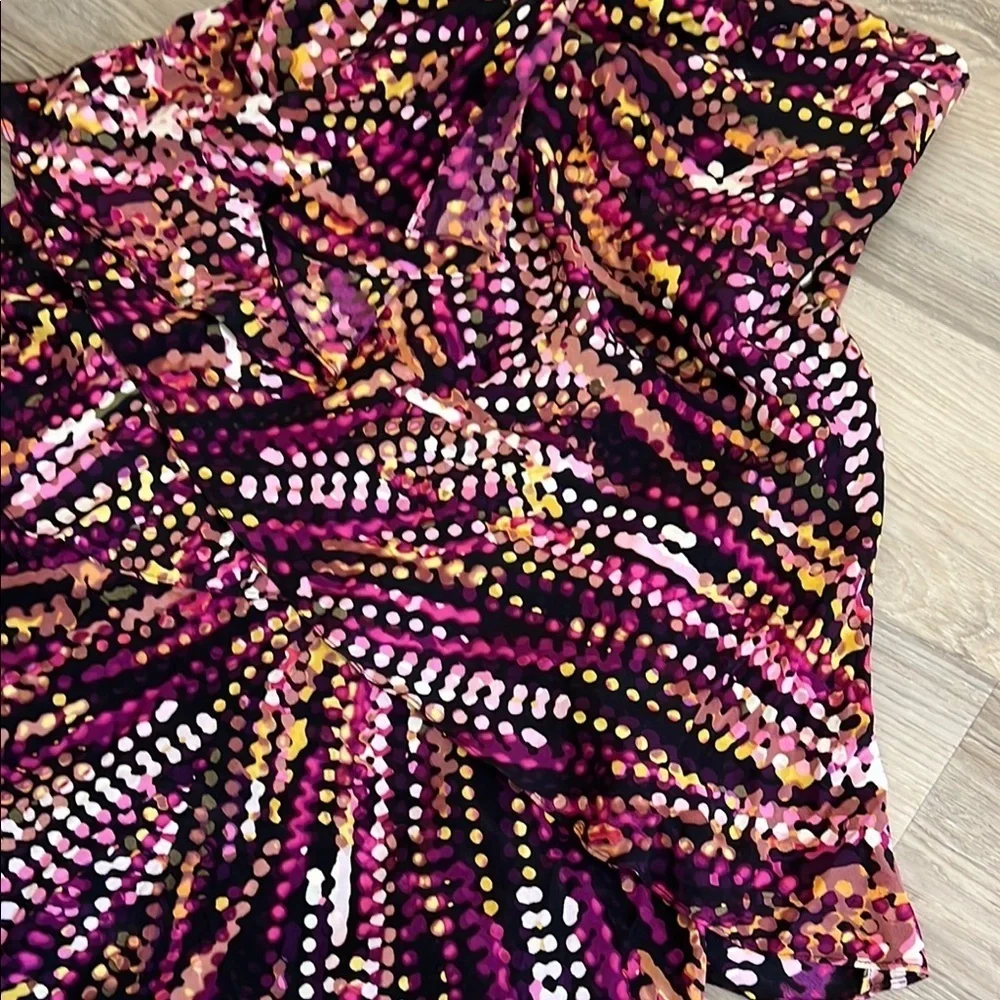 BCBGMAXAZRIA Vibrant Strapless Dot Dress Size 4